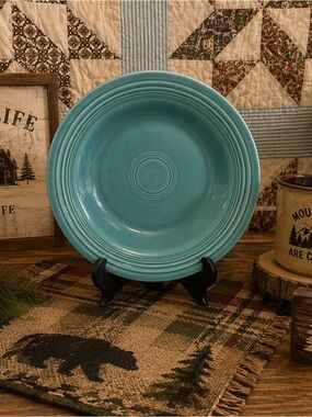 Vintage Fiestaware Turquoise Soup Bowl